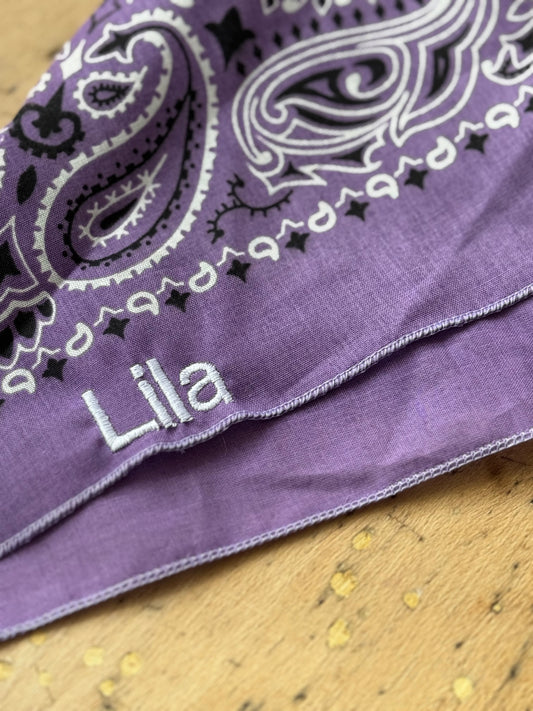 Bandana lila - personnalisé