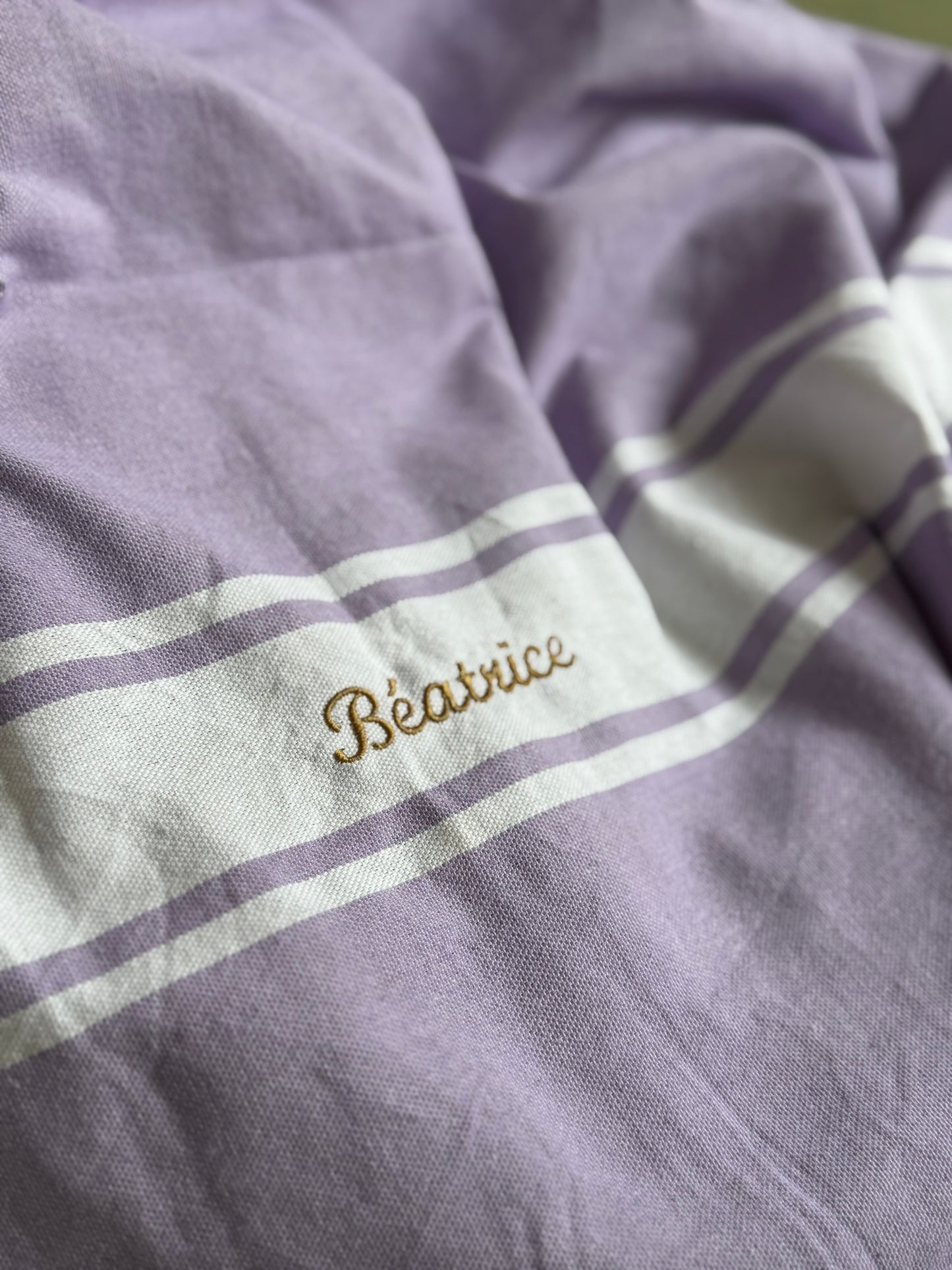 FOUTA classique - lila - personnalisée