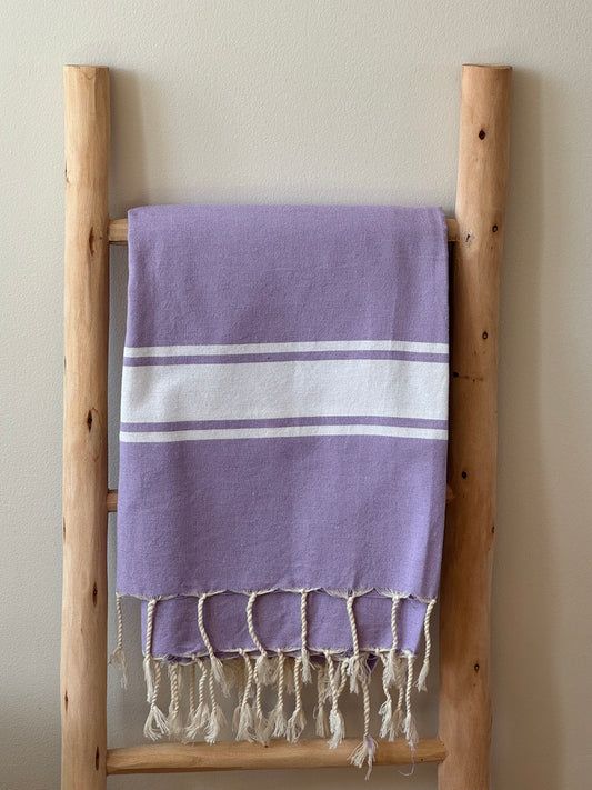FOUTA classique - lila - personnalisée
