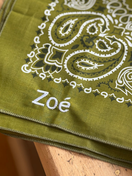 Bandana kaki olive - personnalisé