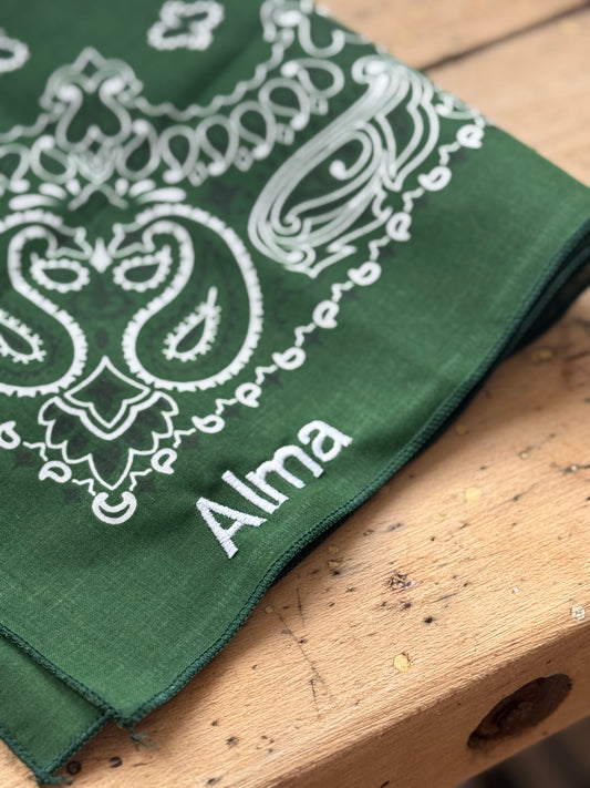 Bandana vert forêt - personnalisé