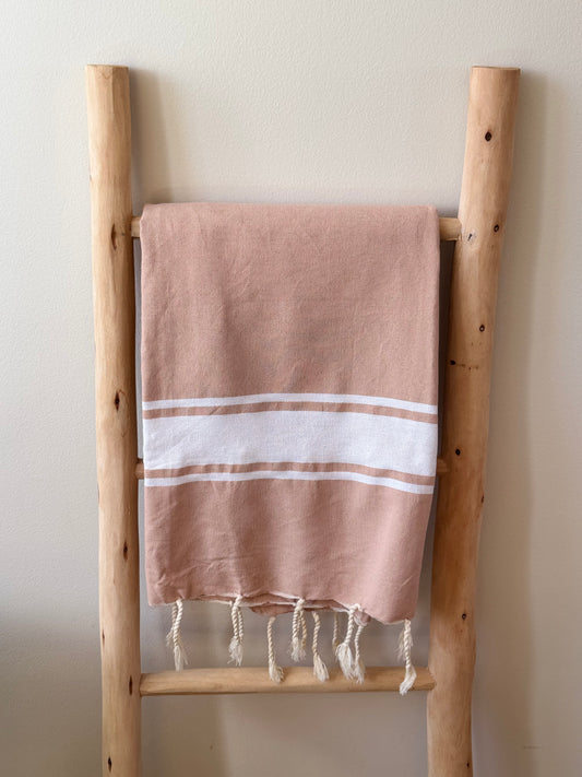 FOUTA classique - vieux rose pâle