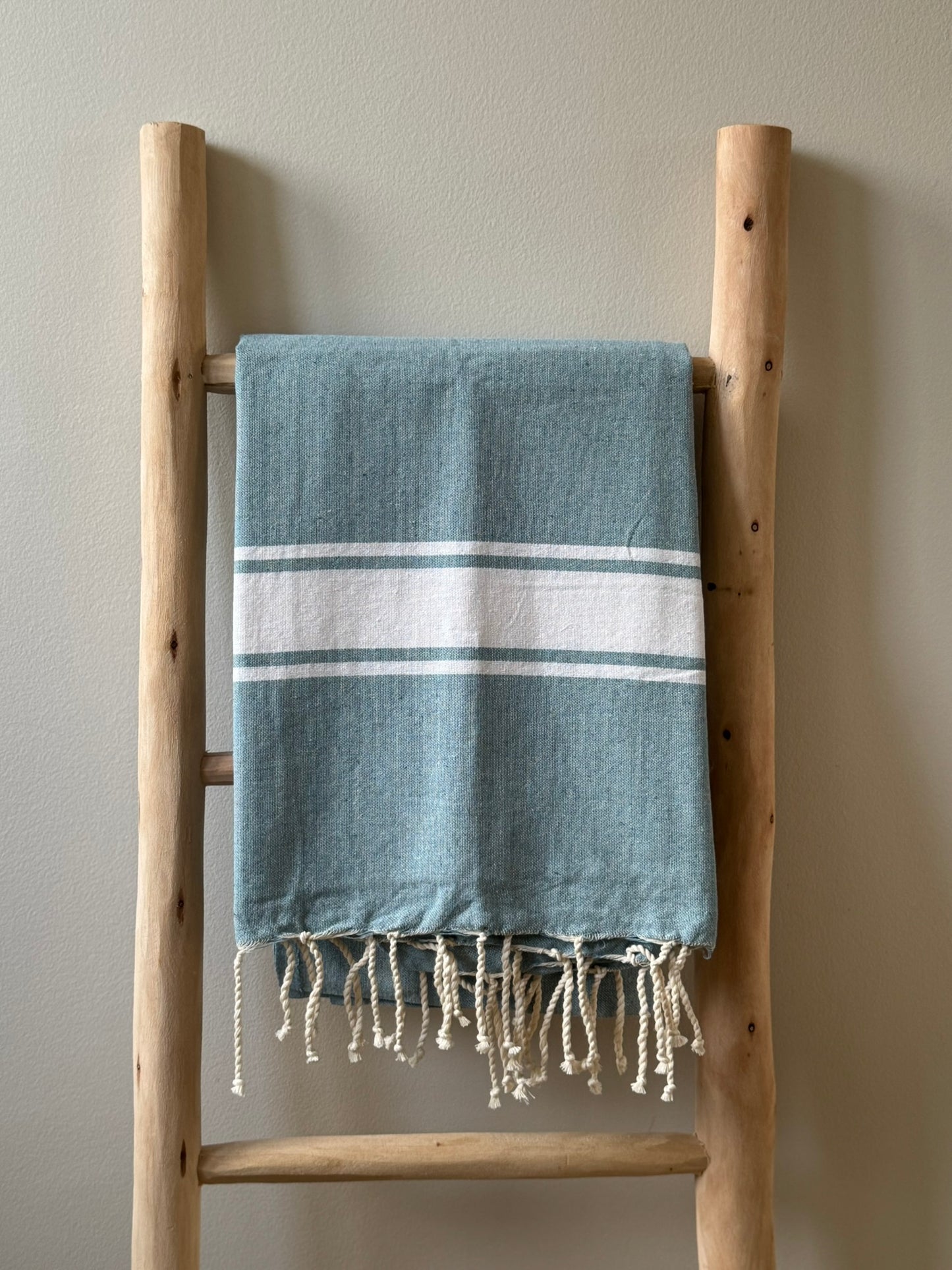 FOUTA classique - bleu azurin - personnalisée