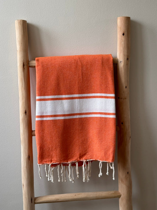 FOUTA classique - orange - personnalisée