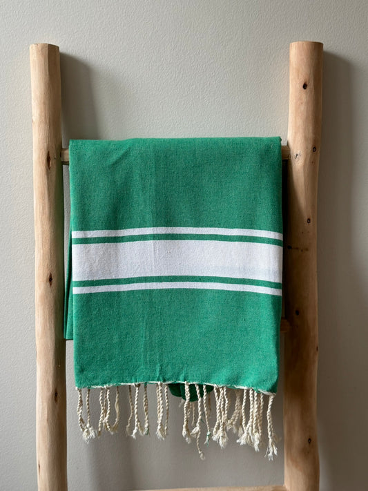 FOUTA classique - vert brésil - personnalisée