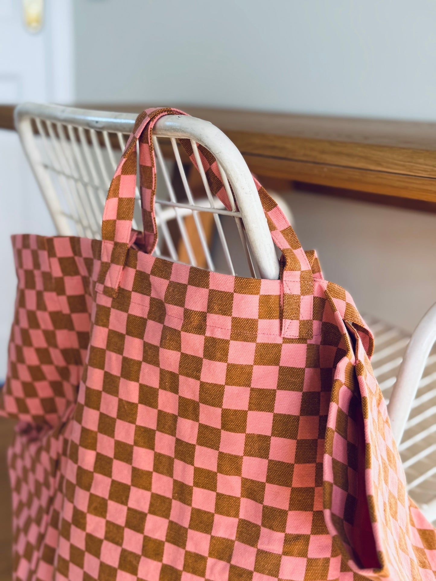 Sac cabas Elisa - damier strawberry