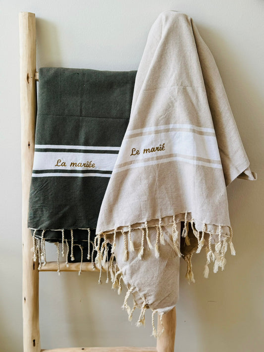 FOUTA classique - le marié et la mariée