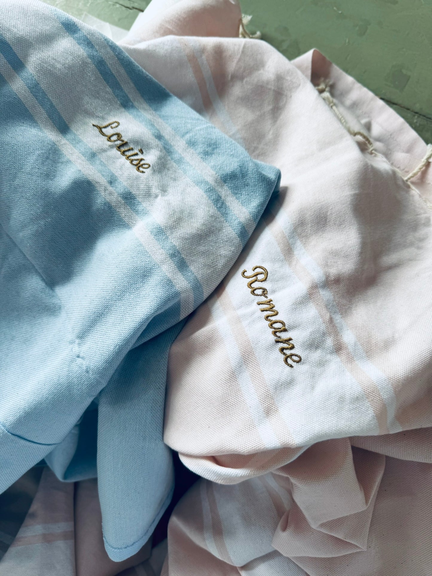 FOUTA classique - bleu ciel - personnalisable