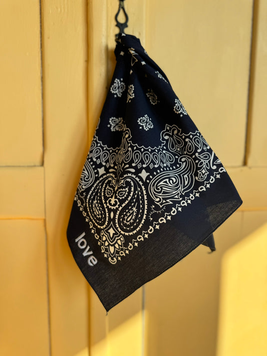 Bandana bleu marine LOVE