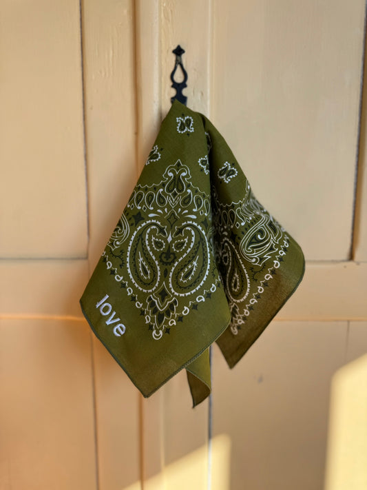 Bandana kaki olive LOVE