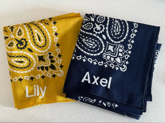 Bandana bleu marine - personnalisé